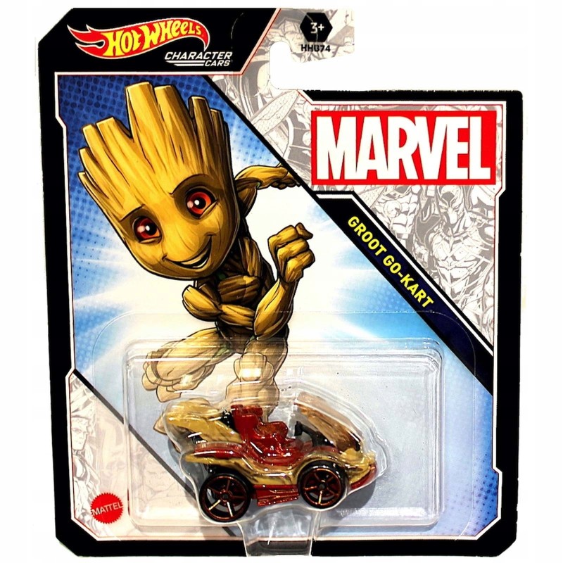 HOT WHEELS CHARACTER CARS MARVEL GROOT GO-KART MATTEL