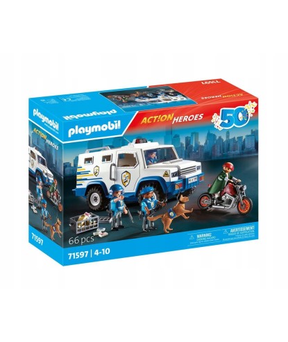 PLAYMOBIL 71597 ACTION HEROES TRANSPORTER PIENIĘDZY