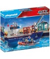 Playmobil City Action 70769 Duży kontenerowiec z łodzią służb celnych