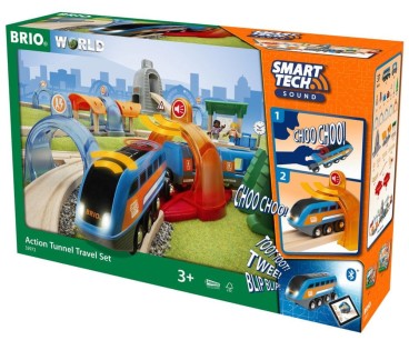 Brio 33972 Zestaw kolejki z tunelami Brio World Smart Tech