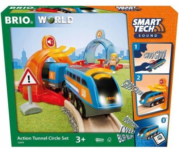 Brio 33974 Zestaw kolejka z wagonikami i torami