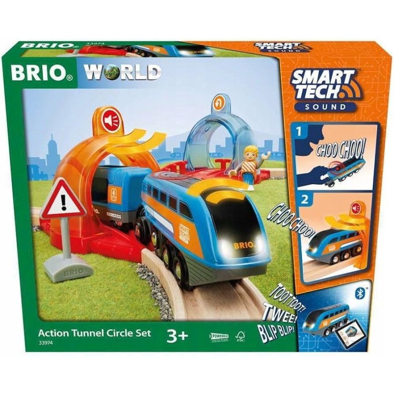 Brio 33974 Zestaw kolejka z wagonikami i torami