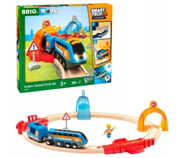 Brio 33974 Zestaw kolejka z wagonikami i torami