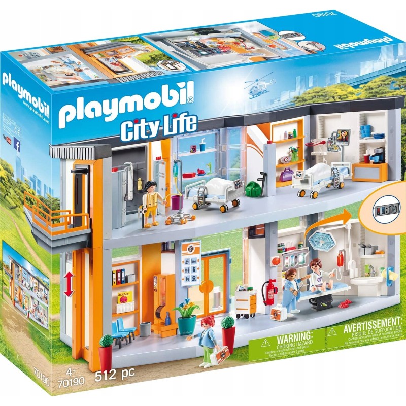 Playmobil City Life 70190 Duży szpital z wyposażeniem Playmobil City Life 70190 Duży szpital z wyposażeniem