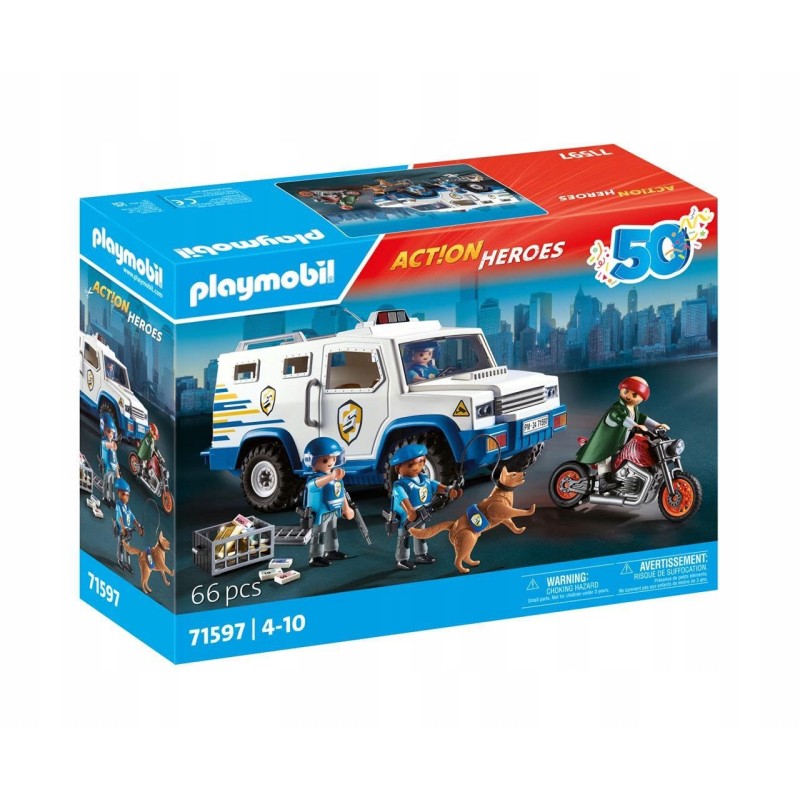 PLAYMOBIL 71597 ACTION HEROES TRANSPORTER PIENIĘDZY PLAYMOBIL 71597 ACTION HEROES TRANSPORTER PIENIĘDZY