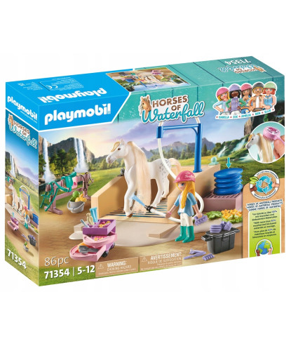 Playmobil Horses of Waterfall 71354 Isabella i Lioness z myjnią dla koni