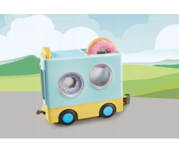 Playmobil 1.2.3 71325 Szalony Donut Truck z funkcją układania sortowania