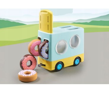 Playmobil 1.2.3 71325 Szalony Donut Truck z funkcją układania sortowania